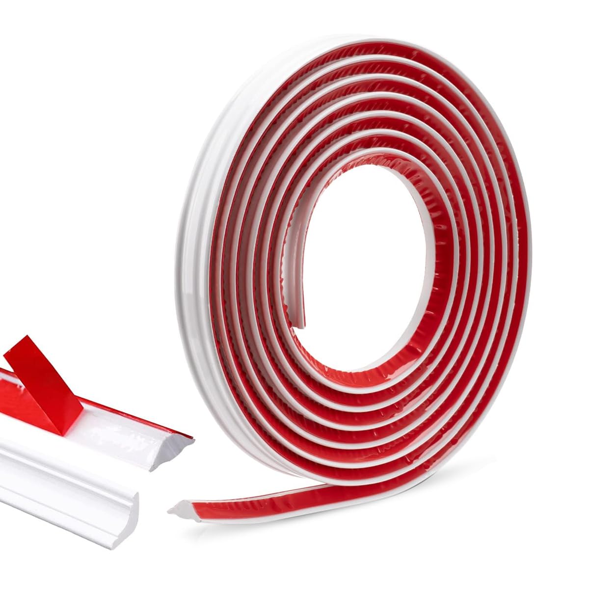 HASTHIP Flexible Trim Caulk Strip, 16.4Ft Moulding Wall Corner Trim Self Adhesive, Peel and Stick Trim for Molding, Laminate Flooring, Wall Ceiling, Cabinet Countertop HASTHIP Flexible Trim Caulk Strip, 16.4Ft Moulding Wall Corner Trim Self Adhesive, Peel and Stick Trim for Molding, Laminate Flooring, Wall Ceiling, Cabinet Countertop